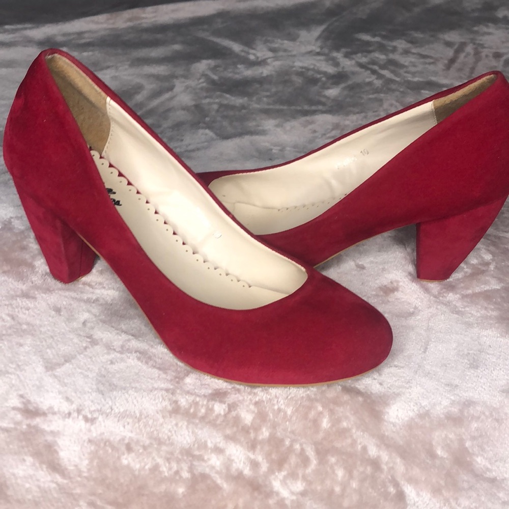 Red Suede Heels
